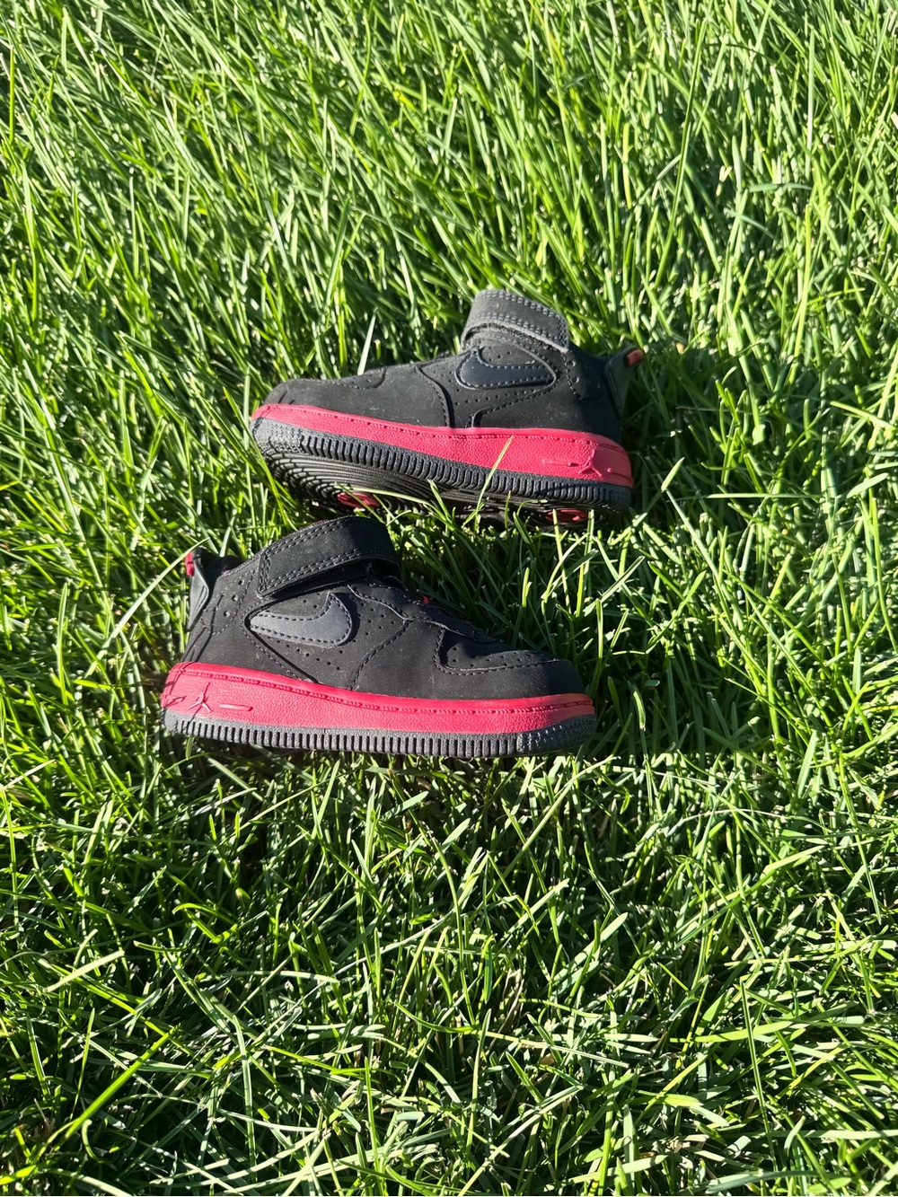 Jordan Fusion 6 Toddler Shoes Size 6C Black Red